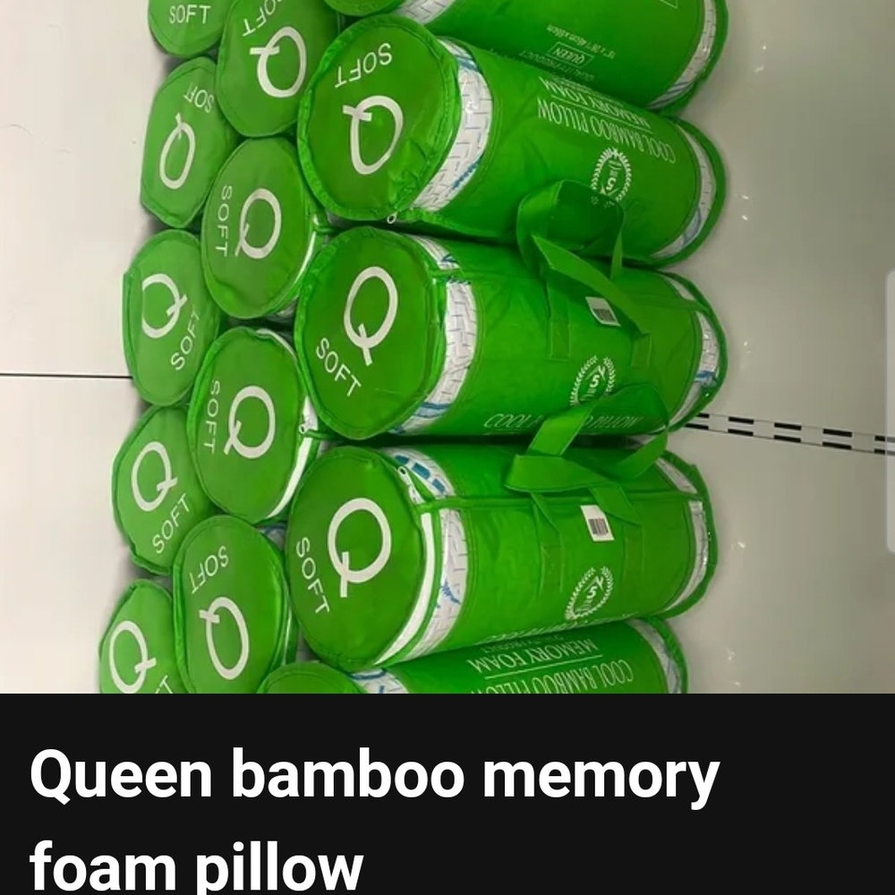 Green Bamboo Memory Foam Pillow